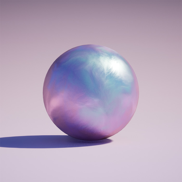 an iridescent object